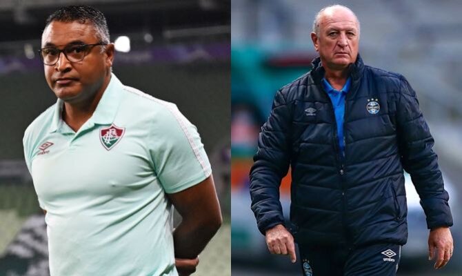 Roger, do Fluminense, e Felipão, do Grêmio - Copa do Brasil 2021